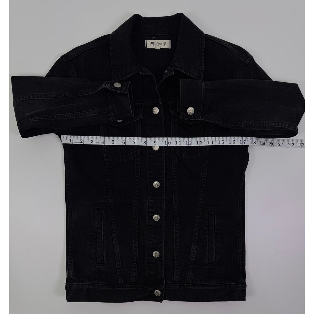 Madewell Black Denim Trucker Jacket Women’s XXS Classic Fit - Picture 7 of 8